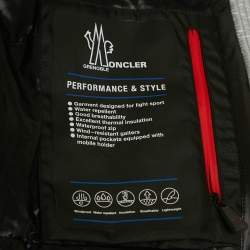 Pre Owned Moncler Silver Synthetic Down Ski Jacket M