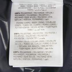 مملوكة مسبقًا Moncler Red/Blue Logo Print Faux Fur and Nylon Puffer Jacket L