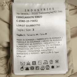 Pre Owned جاكيت مقلم مبطن مونيكلر أزرق كحلي مع غطاء فرو داخلي صغير