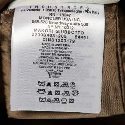 Pre Owned جاكيت مونكلر صوف رمادي بحواف ساتان مقاس متوسط