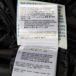 Pre Owned Moncler Black Embellished Trim Nylon Puffer Down Jacket L