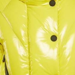 Pre Owned Moncler Grenoble Yellow Nylon Down Ski Jacket M