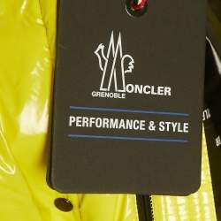 Pre Owned Moncler Grenoble Yellow Nylon Down Ski Jacket M