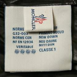 مملوكة مسبقًا جاكيت مونكلر "سالَّا" مبطن صناعي بني مقاس متوسط (ميديم)