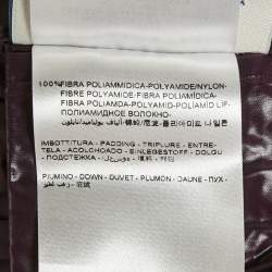 Pre Owned Moncler Purple Synthetic Short Biker Jacket M