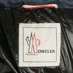 Pre Owned جاكيت مونكلير بارانا مزغب نايلون أزرق مقاس وسط/كبير