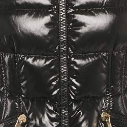 مملوكة مسبقًا Moncler Black Synthetic Down Jacket S