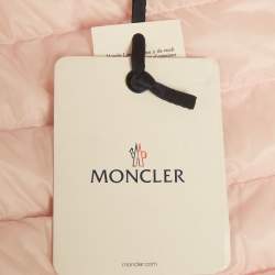 Pre Owned جاكت مونكلير داي-ناميك منفوخ نايلون برتقالي فاتح مقاس صغير