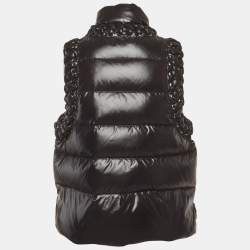 Pre Owned جليك موكلير نايلون أسود داون أغاتي صغير