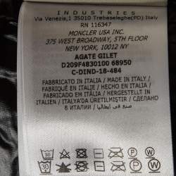 Pre Owned جليك موكلير نايلون أسود داون أغاتي صغير