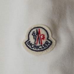 مملوكة مسبقًا Moncler White Nylon Quilted Down Jacket XS