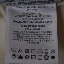 مملوكة مسبقًا Moncler White Nylon Quilted Down Jacket XS