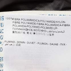 Pre Owned جاكيت مونكلير مبطن صناعي باللون الأسود مقاس كبير (لارج)