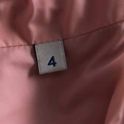 Pre Owned Moncler Pink Layered Zip Front Lightweight Bomber Jacket XL