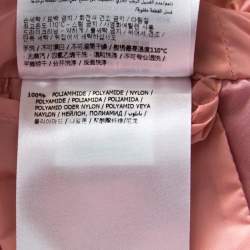 Pre Owned Moncler Pink Layered Zip Front Lightweight Bomber Jacket XL