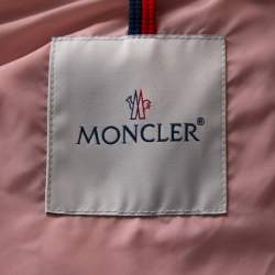Pre Owned Moncler Pink Layered Zip Front Lightweight Bomber Jacket XL
