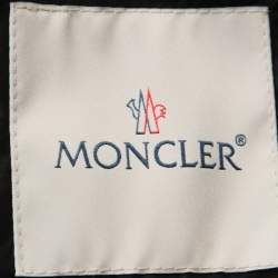 Pre Owned Moncler Black Grosgrain Trim Balloon Sleeve Hooded Jacket L