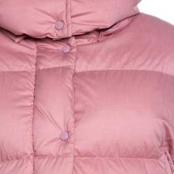 Pre Owned Moncler Pink Cotton Goose Down Paeonia Puffer Jacket M