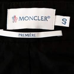 Pre Owned Moncler Premiere Black Down Quilted Trim Flounce Skirt S