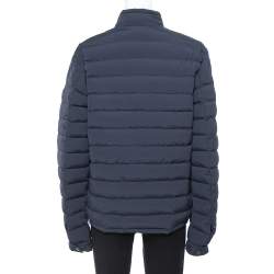 Pre Owned Moncler Navy Blue Down Quilted Zip Up Acorus Jacket xl