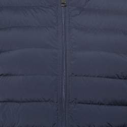 Pre Owned Moncler Navy Blue Down Quilted Zip Up Acorus Jacket xl