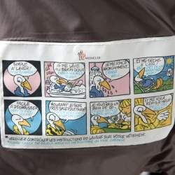 Pre Owned Moncler Greige Down Quilted Berre Puffer Jacket L