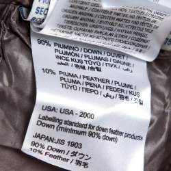 Pre Owned Moncler Greige Down Quilted Berre Puffer Jacket L