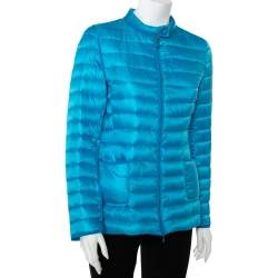 Moncler Blue Synthetic Dali Puffer Jacket S