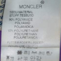 Pre Owned Moncler Purple Synthetic Quilted Hooded Down Jacket S