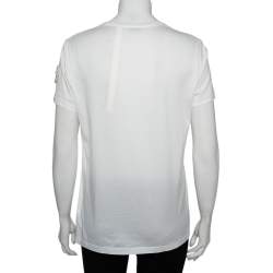 Pre Owned Moncler Genius White Cotton Applique Detail Simone Rocha T-Shirt S