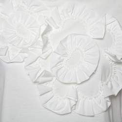 Pre Owned Moncler Genius White Cotton Applique Detail Simone Rocha T-Shirt S