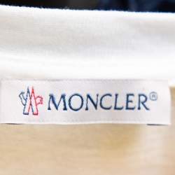Pre Owned Moncler Genius White Cotton Applique Detail Simone Rocha T-Shirt S