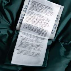 Pre Owned Moncler Dark Green Puffer Down Belted Tareg Gilet M