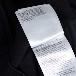 Pre Owned Moncler Navy Blue Logo Printed Knit Pantalone Leggings M