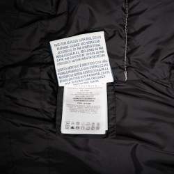 Pre Owned Moncler Off-White Synthetic Fur Lined Hooded Quilted Aphrotiti Jacket XS