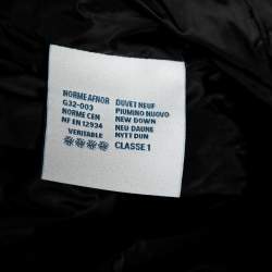 Moncler Black Quilted Down Synthetic Zip Front Jacket M