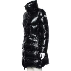 Pre Owned Moncler Black Down Quilted Jasminum Giubbotto Long Puffer Jacket M
