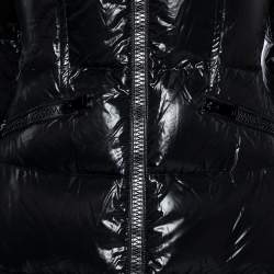 Pre Owned Moncler Black Down Quilted Jasminum Giubbotto Long Puffer Jacket M