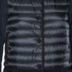 Pre Owned Moncler Navy Blue Quilted Synthetic Cereste Down Jacket M