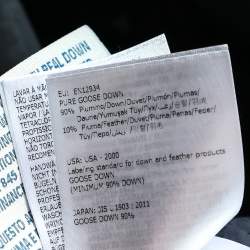 Pre Owned Moncler Navy Blue Quilted Synthetic Cereste Down Jacket M