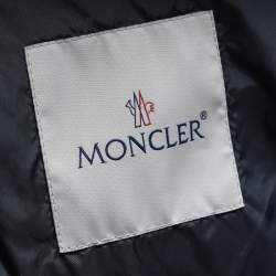 Pre Owned Moncler Navy Blue Quilted Synthetic Cereste Down Jacket M