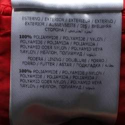 Pre Owned Moncler Red Synthetic Actinote Bomber Jacket S