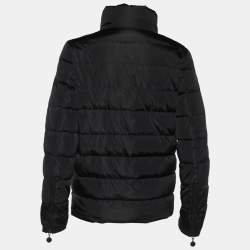 Pre Owned Moncler Black Ruffled Sleeve Puffer Down Jacket M/L