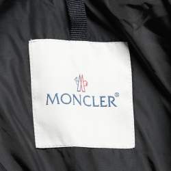 Pre Owned Moncler Black Flounce-Hem Vouglette Puffer Coat XL