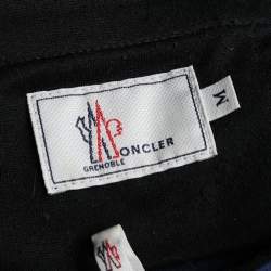 Pre Owned Moncler Grenoble Navy Blue Cady Belted Sportivo Pants M