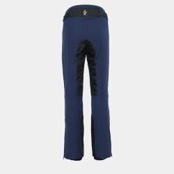 Pre Owned Moncler Grenoble Navy Blue Cady Belted Sportivo Pants M