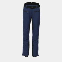 Pre Owned Moncler Grenoble Navy Blue Cady Belted Sportivo Pants M