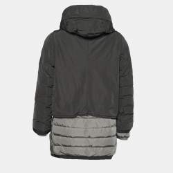 Pre Owned Moncler Olive Green Quilted Down Jacket M