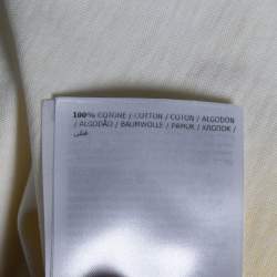 Pre Owned Moncler Yellow Tie-Dye Cotton Oversized Cropped T-Shirt S