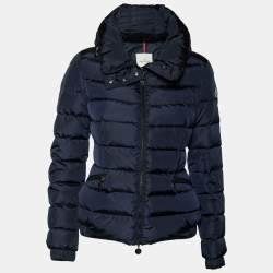 Moncler Navy Blue Down Synthetic Puffer Zip Front Jacket M